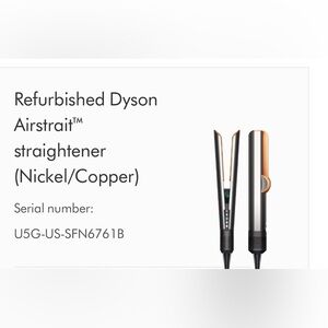 Dyson Airstrait Straightener in Metallic and Copper